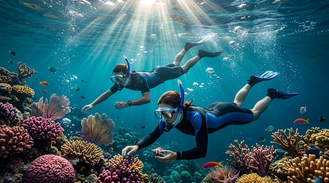 Snorkelling off the Kiwengwa coast