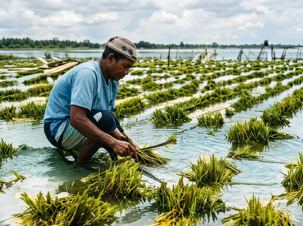 Seaweed farm visit
